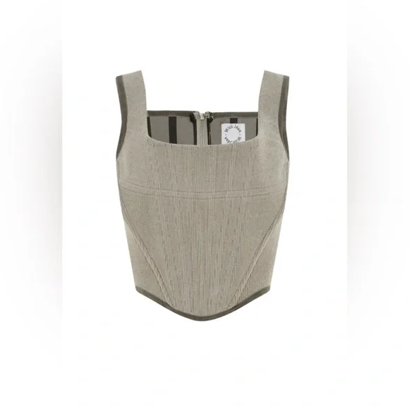 With Jéan June Corset Top Grey Size S NWT - Picture 14 of 15